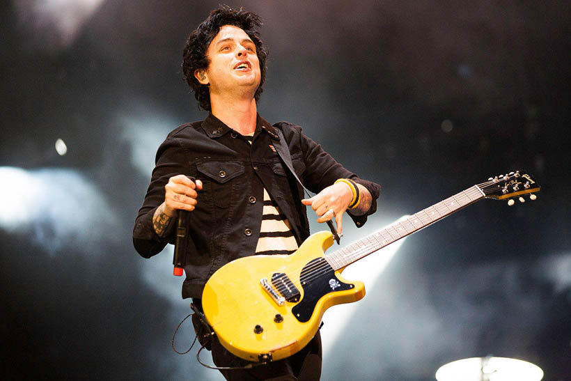Green Day live op Rock Werchter Festival in België op 4 juli 2013