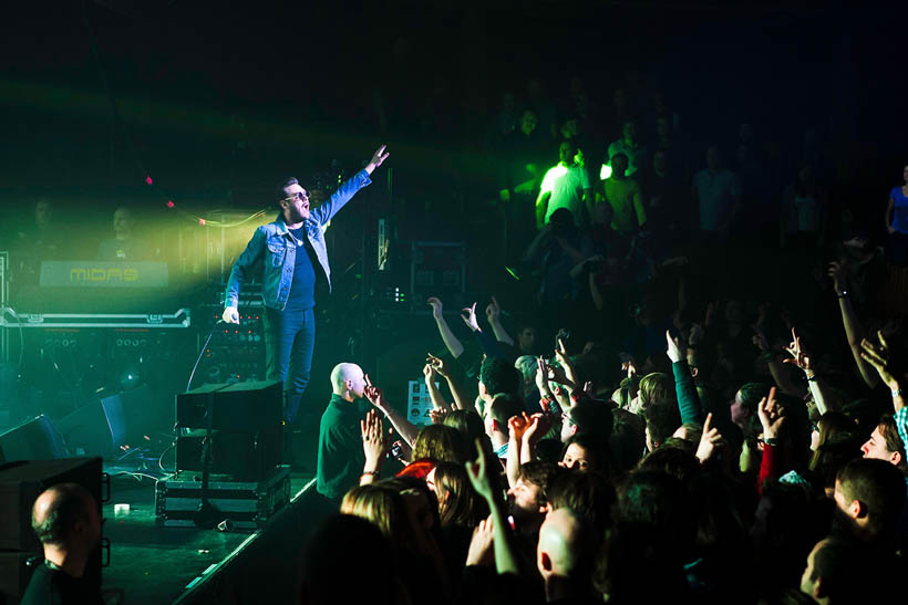 Kasabian live in het Koninklijk Circus in Brussel, België op 22 februari 2012