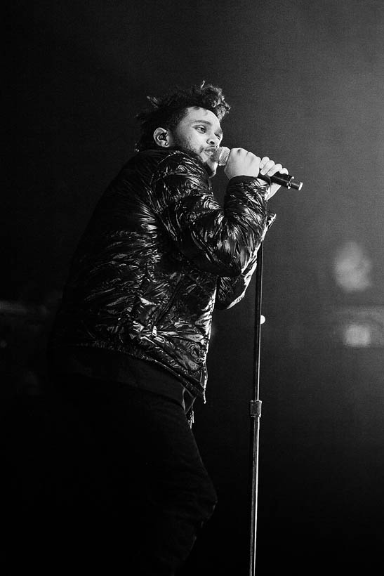 The Weeknd live in het Koninklijk Circus in Brussel, België op 14 maart 2013